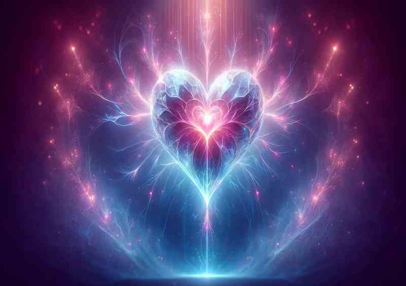 Ethereal Love Heart Glowing Romance Art