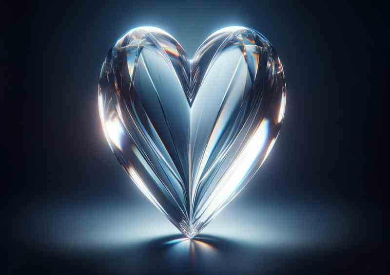 Glass Heart Elegant Love Art