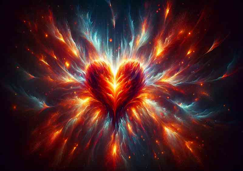 Heartfelt Emotion Abstract Artistic Fiery Display