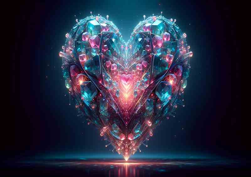 Love Heart Crystal Illumination Art