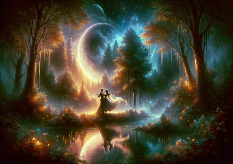 Moonlight Dance Lovers Artistic and romantic