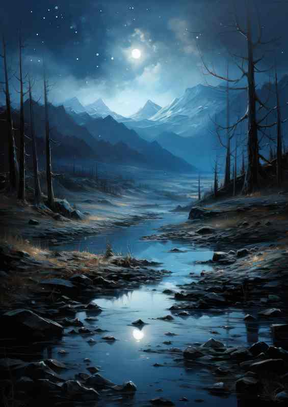 Luminous Moonlit Valleys A Dreamers Paradise