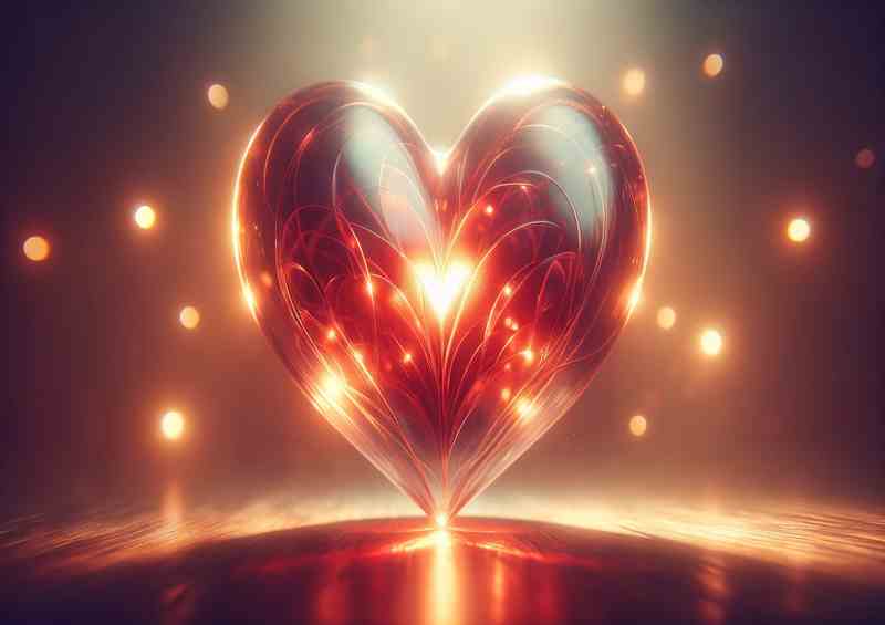 Romantic Ambiance Love Heart Glowing Warmth