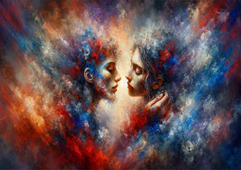 Romantic Female Couple Love Artistic Representation