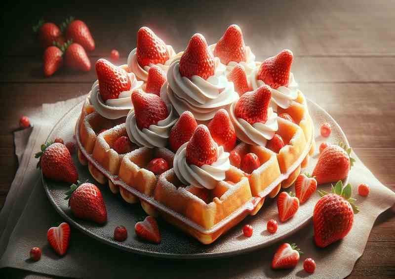 Sweet Romance Strawberry Waffle Delight Treat