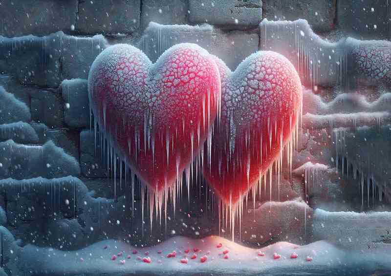 Winter Love Frosted Hearts Chilly Artwork
