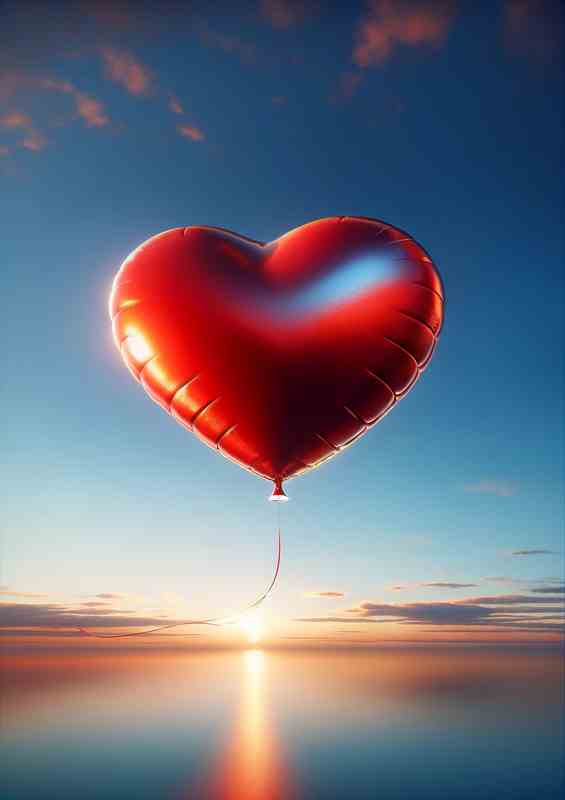Ascend Love Red Heart Balloon