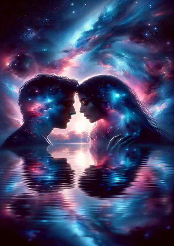Stargazing Couple Intimate Cosmic