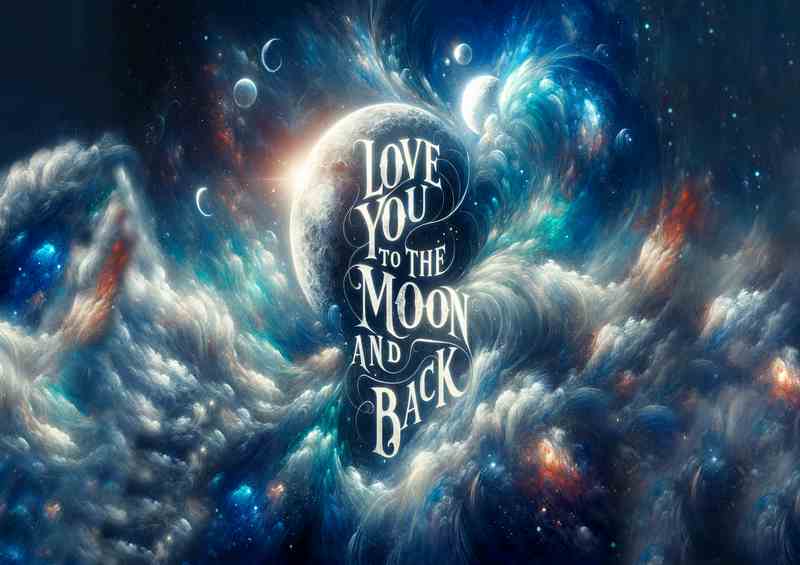 Celestial Love Abstract Love You to the Moon and Back