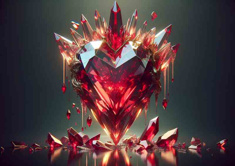 Heart Gemstone Love Reflection