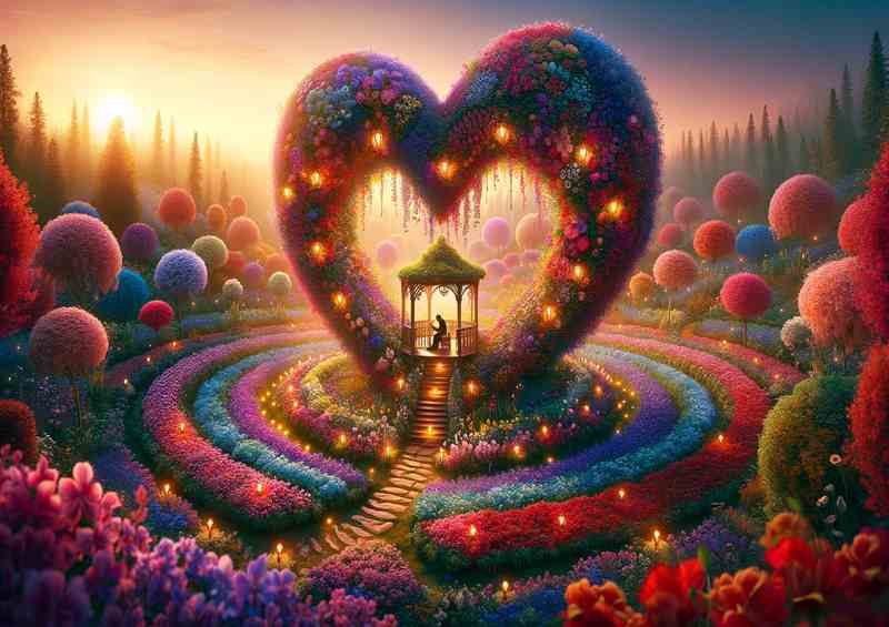Enchanting Love Magical Floral Heart enchanting garden