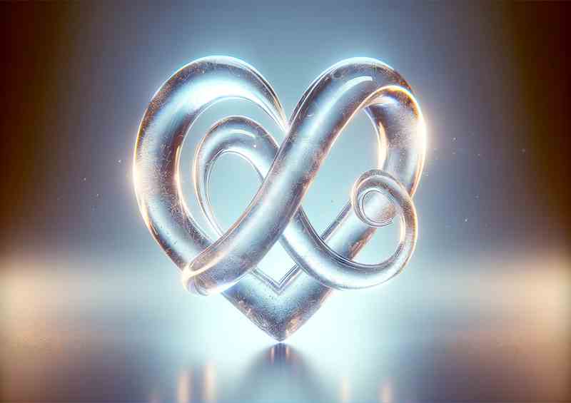 Ethereal Glass Heart Infinity Symbol Artwork