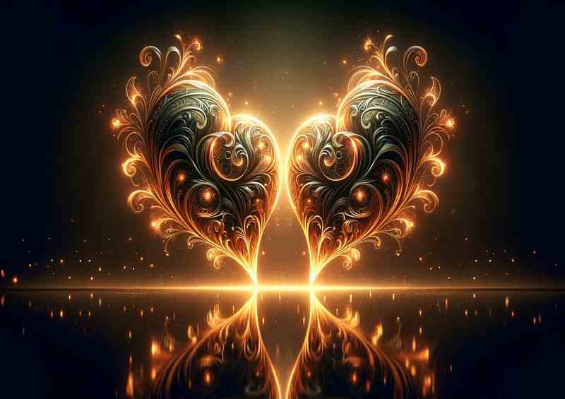 Flames Eternal Love Heart Illustration