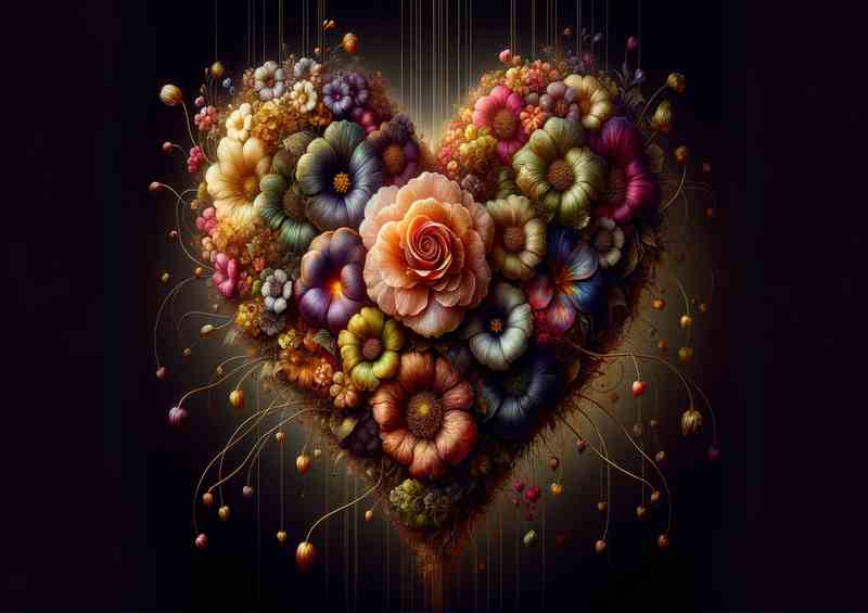Floral Affection Heart of Blooming Love