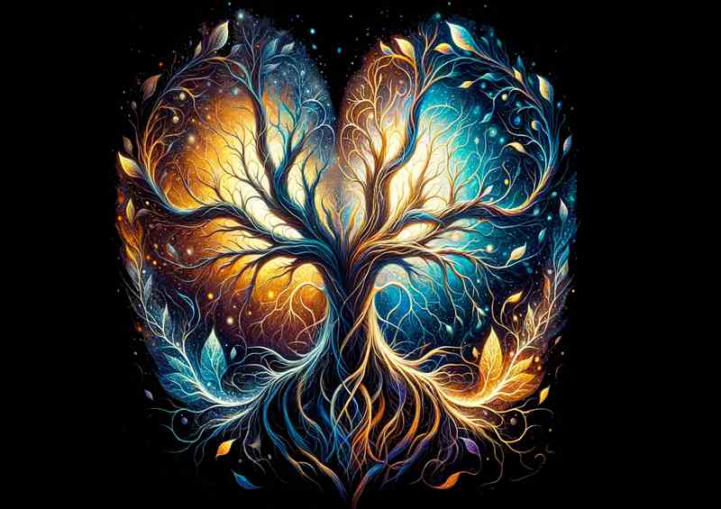 Heart Tree Life Abstract Painting