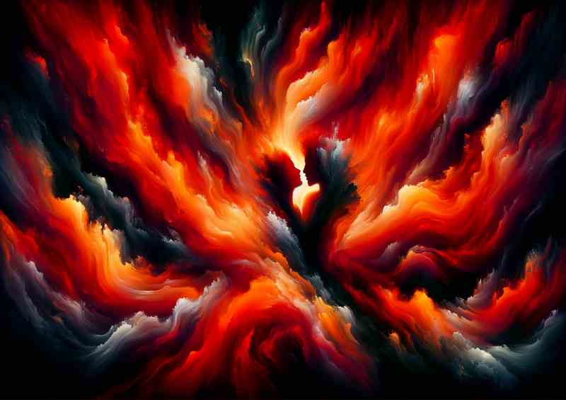 Passionate Embrace Love Metal Poster