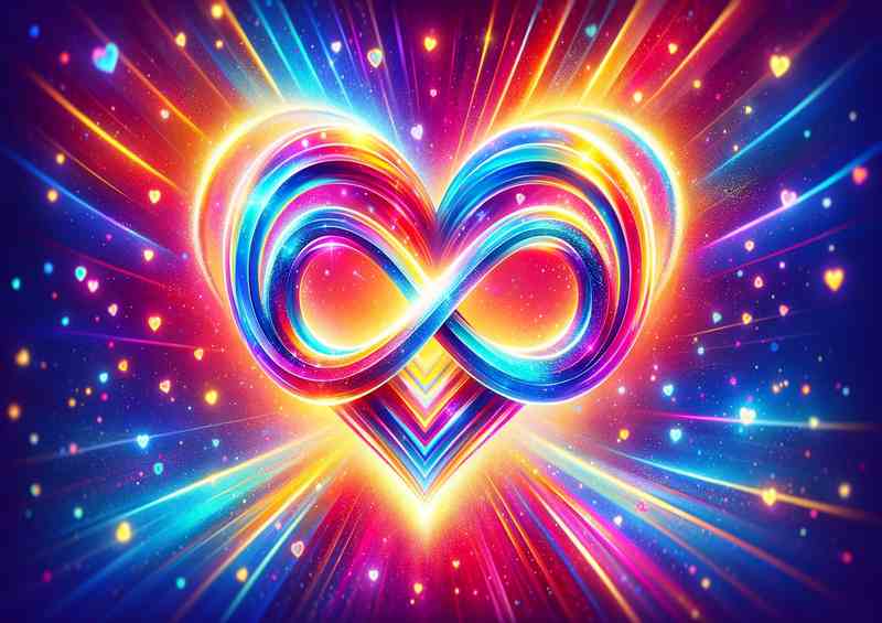 Love Symbol Bright Infinity Heart bright colors