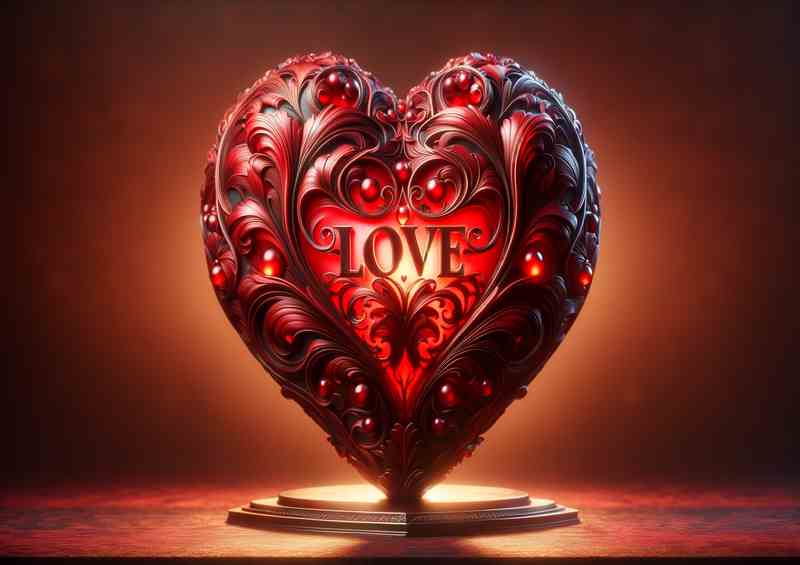 Passion Radiant Heart Ornamental heart shaped sculpture