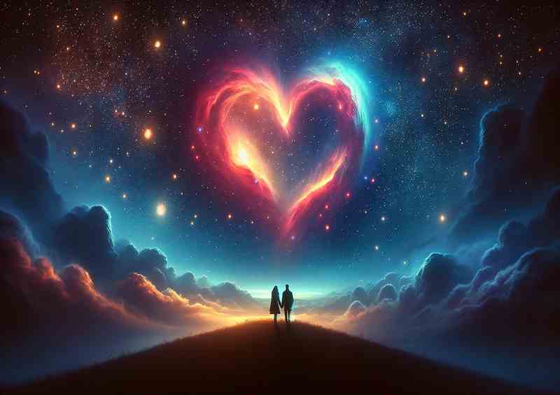 Passion Starlit Heart Nebula Sky starlit night sky