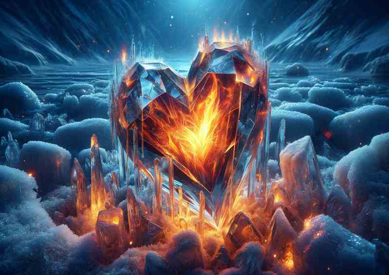 Passionate Embrace Warm Heart Crystal Ice