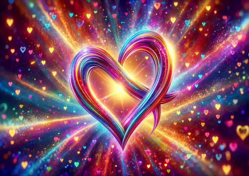 Radiant Love Infinity Metal Poster