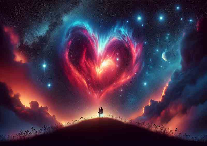 Starlit Heart Nebula Sky beautifully illuminated