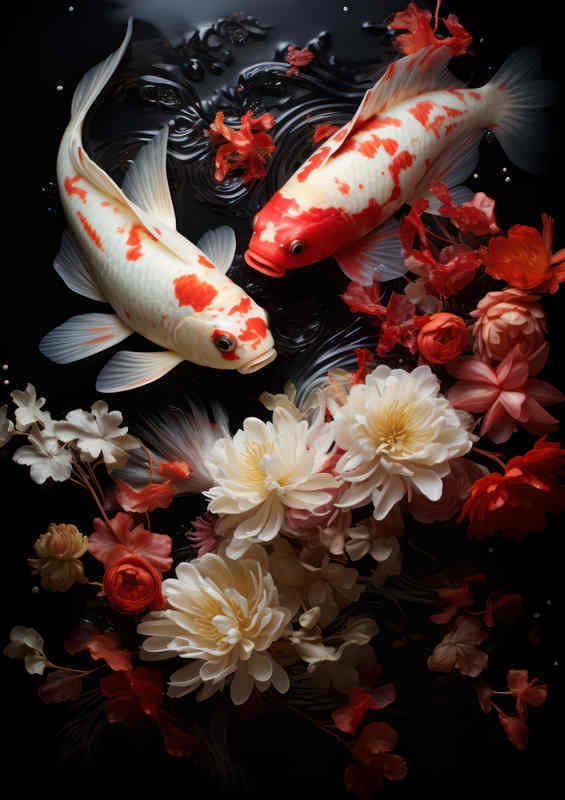 Koi Carp japanese fish swimming