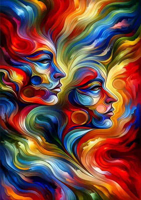 Abstract Faces Artistic Expression