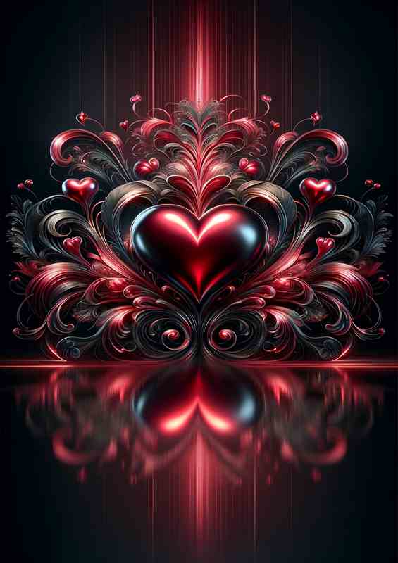 Ethereal Love Heart Abstract Art