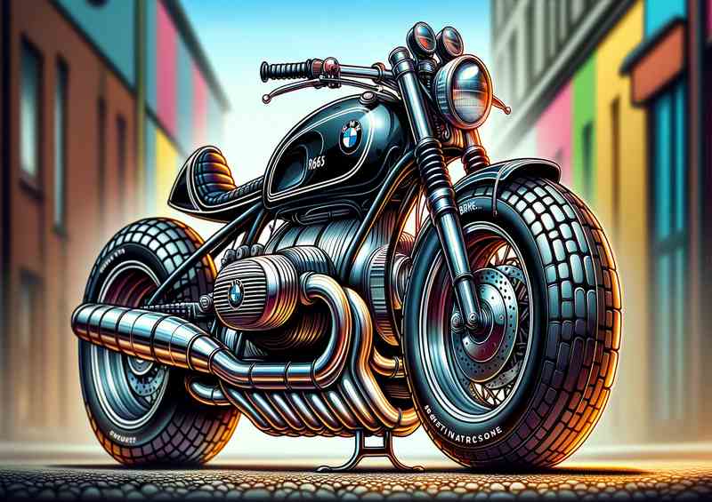 BMW R69S Motorcycle Art
