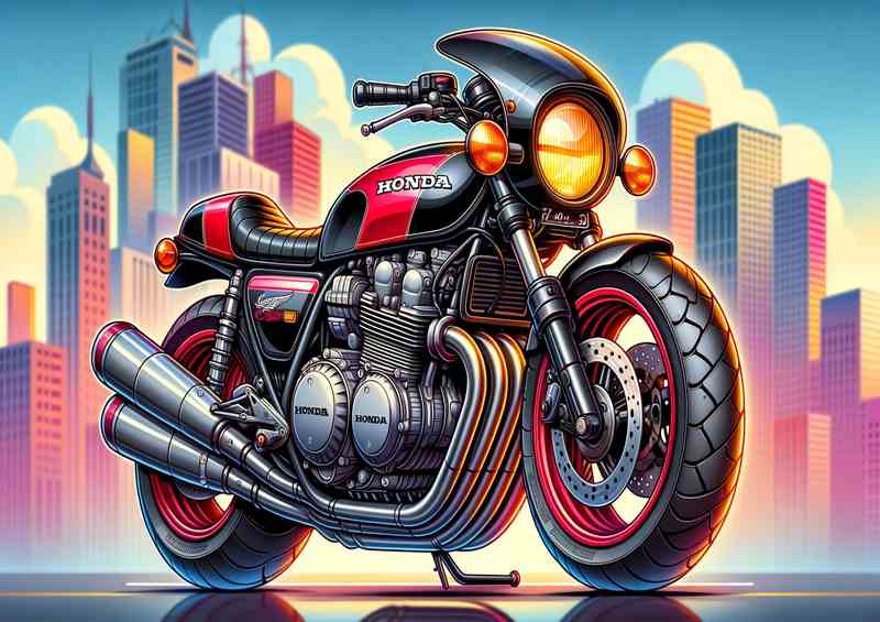Cartoon Honda CB750F Art