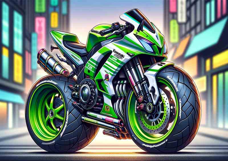Cartoon Kawasaki AR50 Art