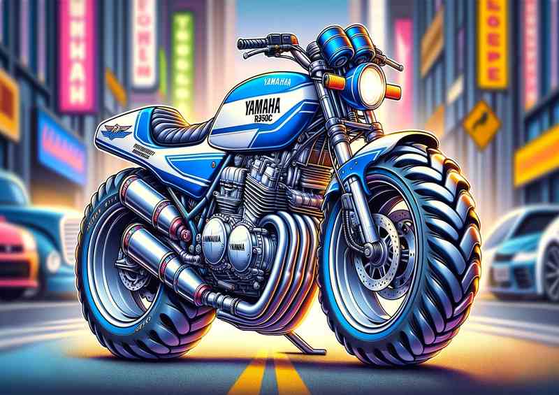 Cartoon Yamaha RD350LC Art