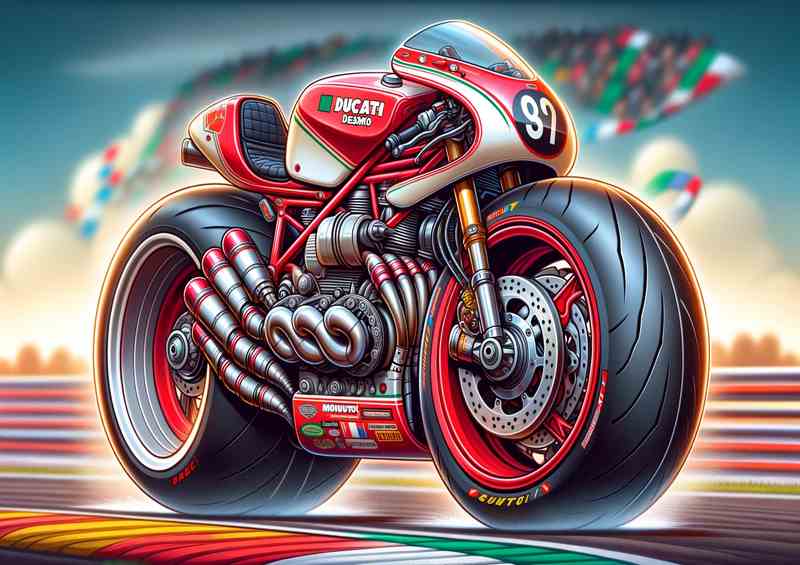 Cool Cartoon Ducati 350 Desmo Art
