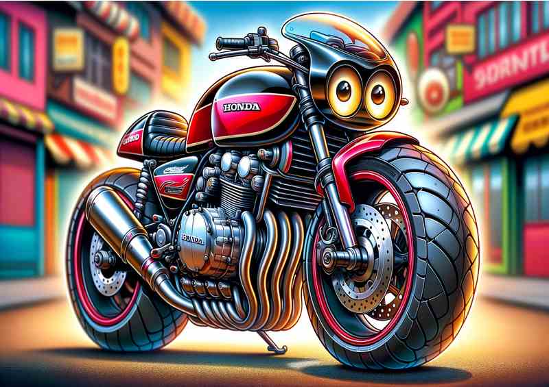 Cool Cartoon Honda CB750F Art