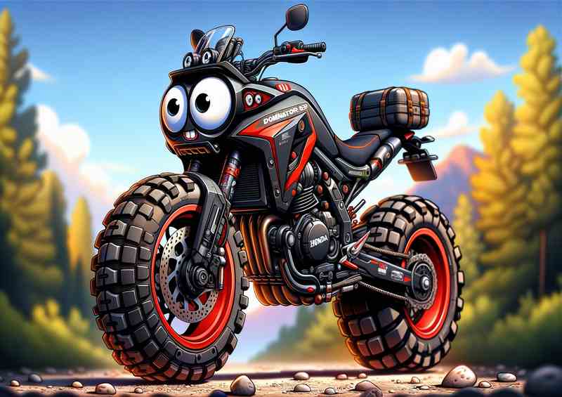Cool Cartoon Honda Dominator 650 Motorcycle Ar