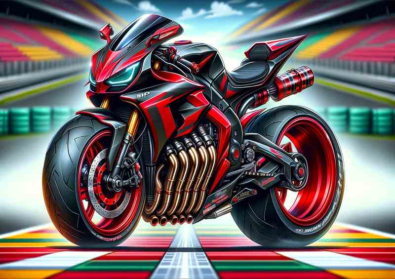 Cool Cartoon Honda SP1 SP2 Motorcycle Art
