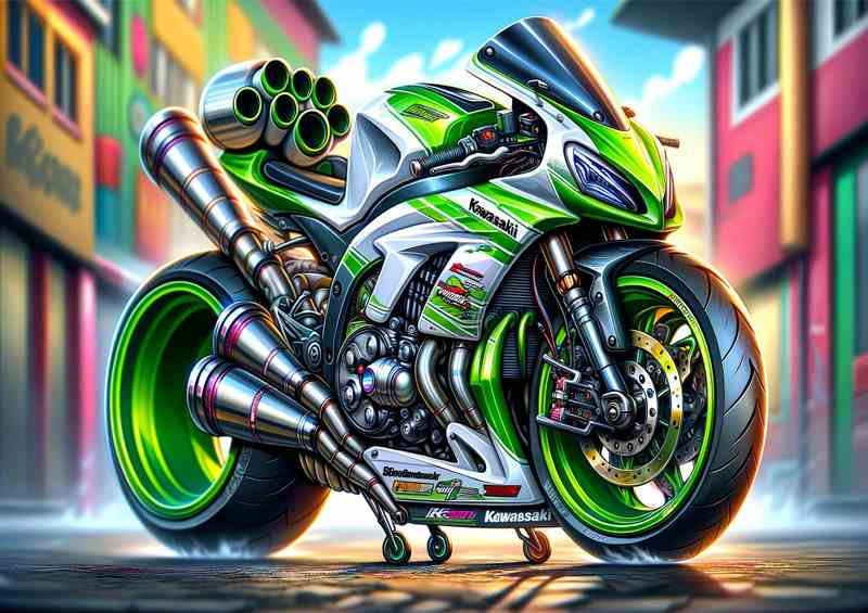 Cool Cartoon Kawasaki AR50 Art