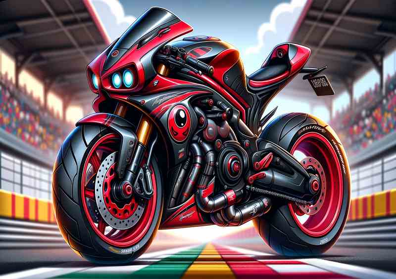 Cool Cartoon Moto Morini 350 Sport Motorcycle Art