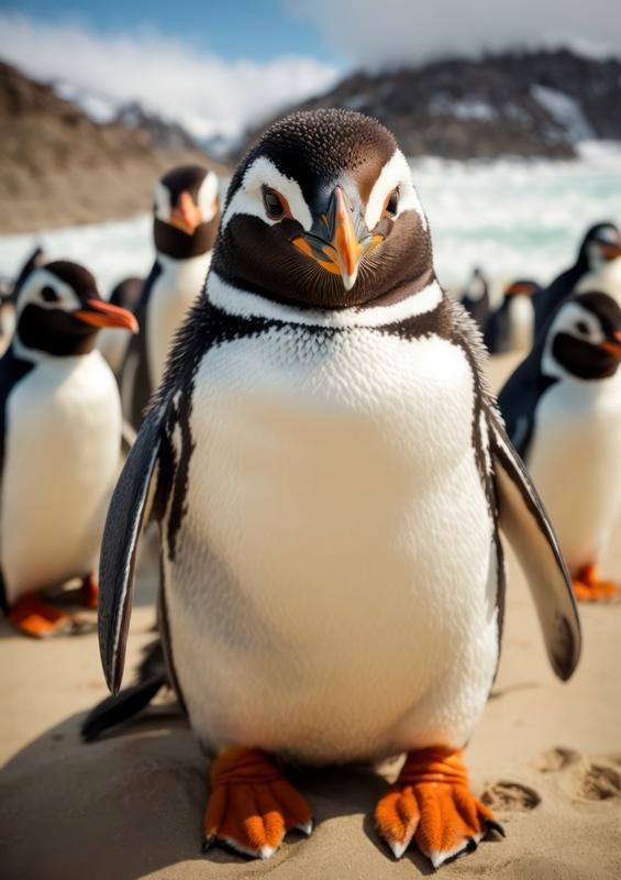 Penguin Saying Hi On The Beach
