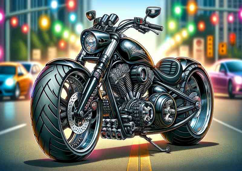 Cool Cartoon Suzuki Marauder Motorcycle Art