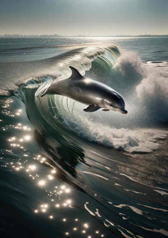 Porpoise Dive Metal Poster