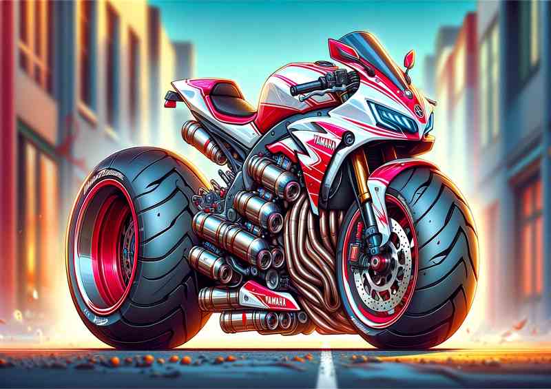 Cool Cartoon Yamaha Thundercat Motorcycle Art