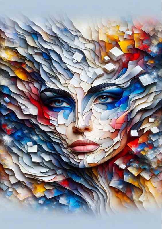 Fragmented Beauty in Abstract Art