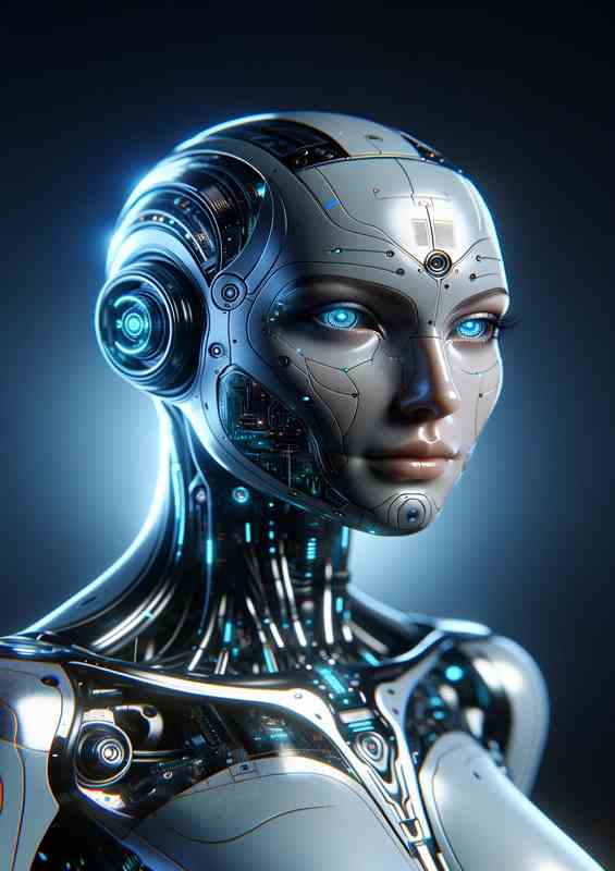 Futuristic Cyborg Advanced Humanoid Robot