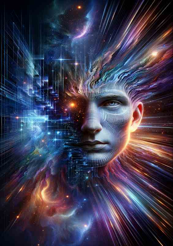 Virtual Voyage Unfolding Metal Poster