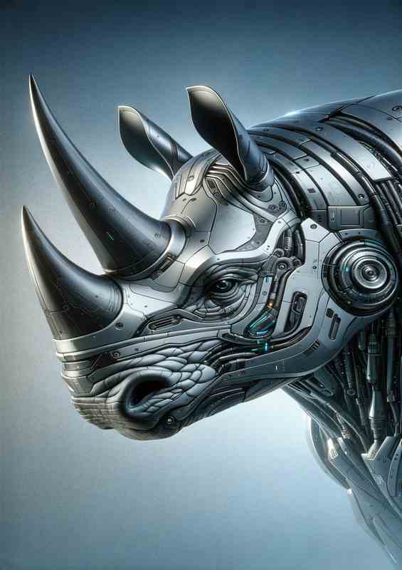 Futuristic Rhino in Digital Style