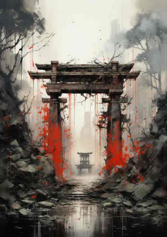 Shinto Shades Torii Gate in Ink and Hue