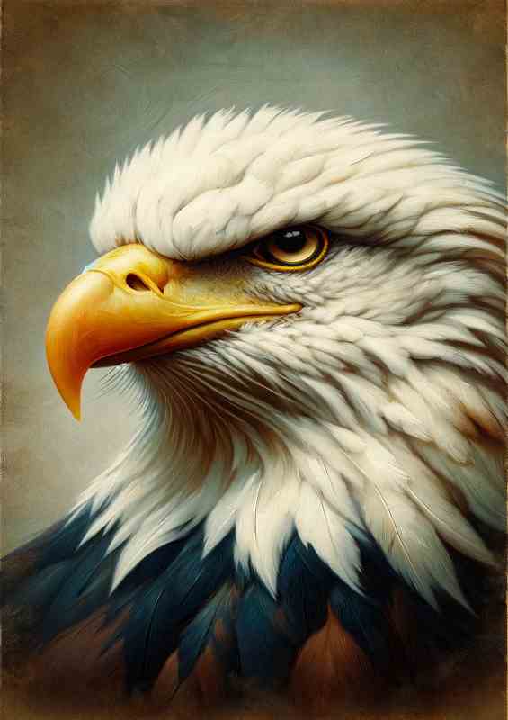 Regal Eagle Head painted style