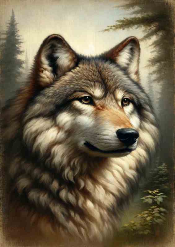 Serene Wolf Wisdom head